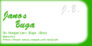 janos buga business card