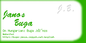 janos buga business card